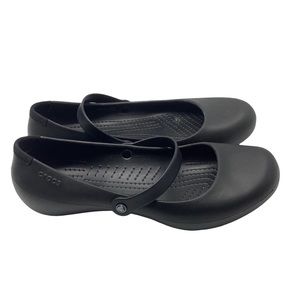 Crocs Women's Alice Work Flat in Black Size 12